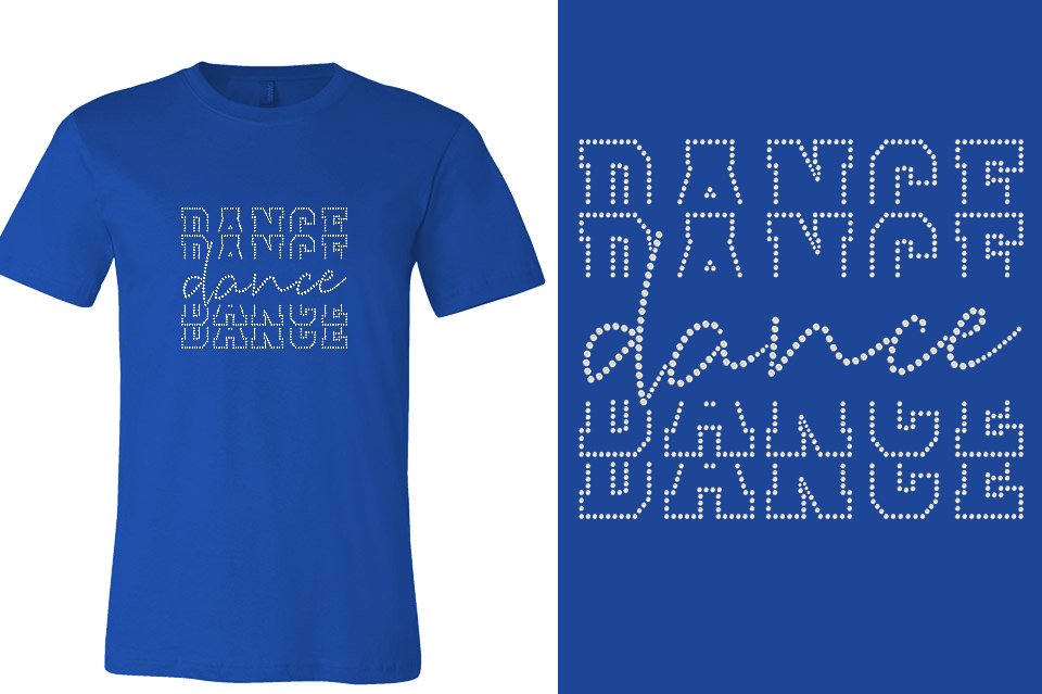 Rhinestones Dance Dance Dance Dance Unisex t-shirt