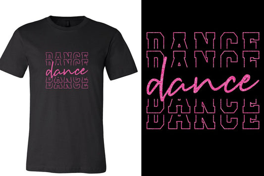Dance Dance Dance Dance Glitter Unisex t-shirt