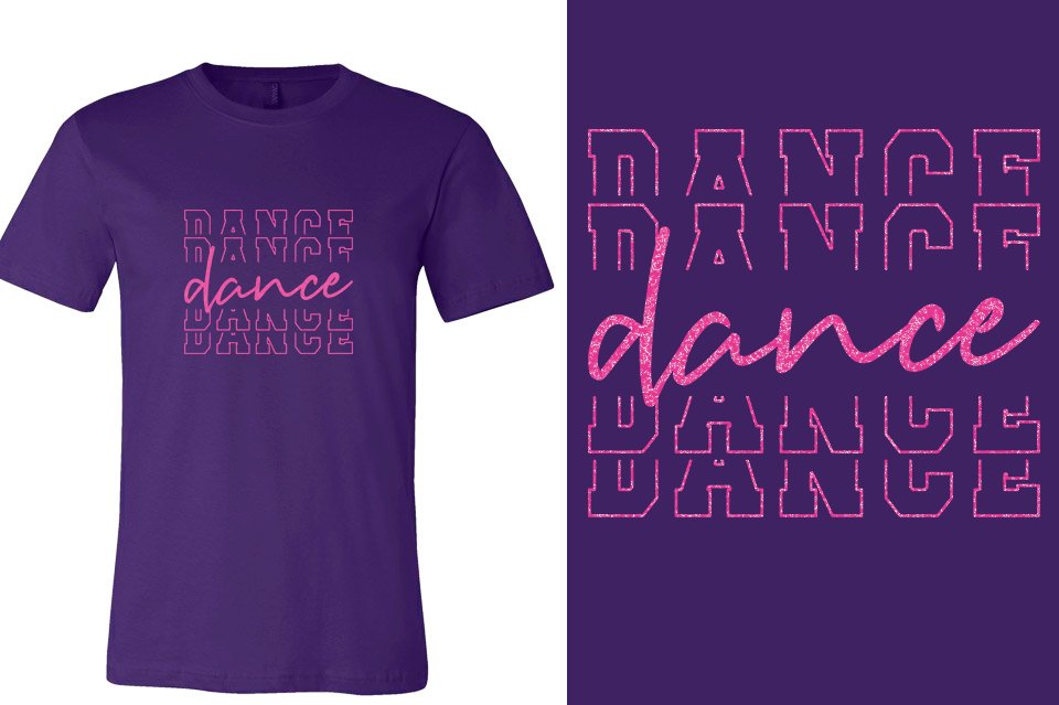 Dance Dance Dance Dance Glitter Unisex t-shirt