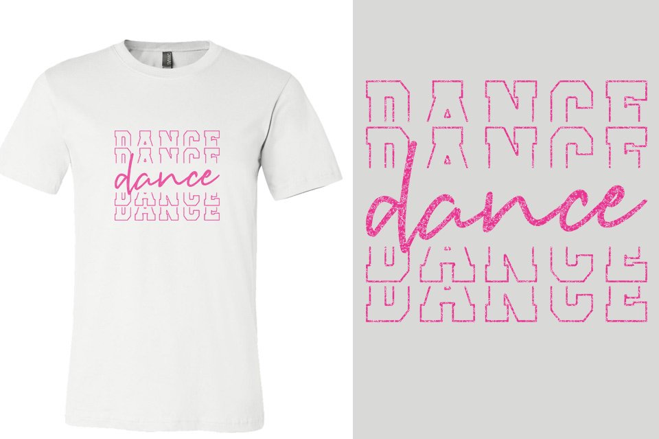 Dance Dance Dance Dance Glitter Unisex t-shirt