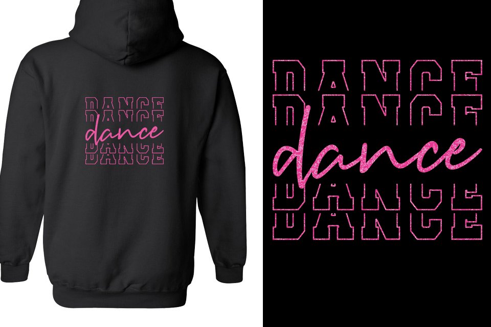 Dance Dance Dance Dance Glitter Unisex Zip Hoodie
