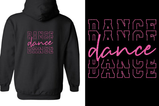 Dance Dance Dance Dance Glitter Unisex Zip Hoodie