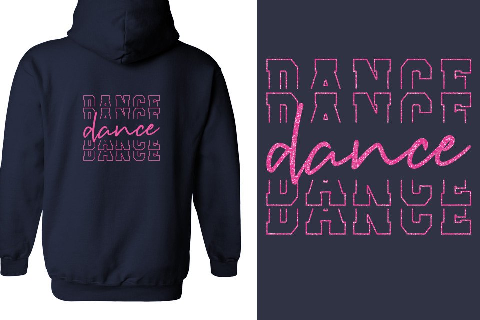Dance Dance Dance Dance Glitter Unisex Zip Hoodie