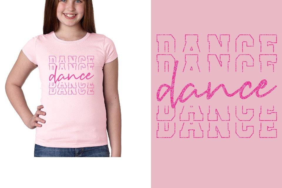 Dance Dance Dance Dance Glitter Girls' Princess T-Shirt