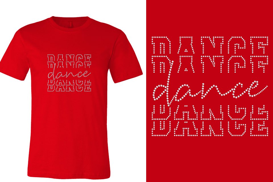 Rhinestones Dance Dance Dance Dance Unisex t-shirt