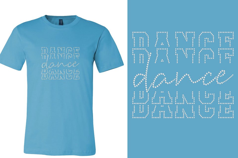 Rhinestones Dance Dance Dance Dance Unisex t-shirt