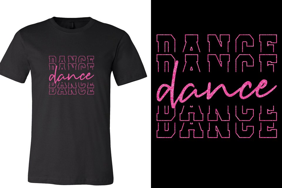 Dance Dance Dance Dance Glitter Unisex t-shirt