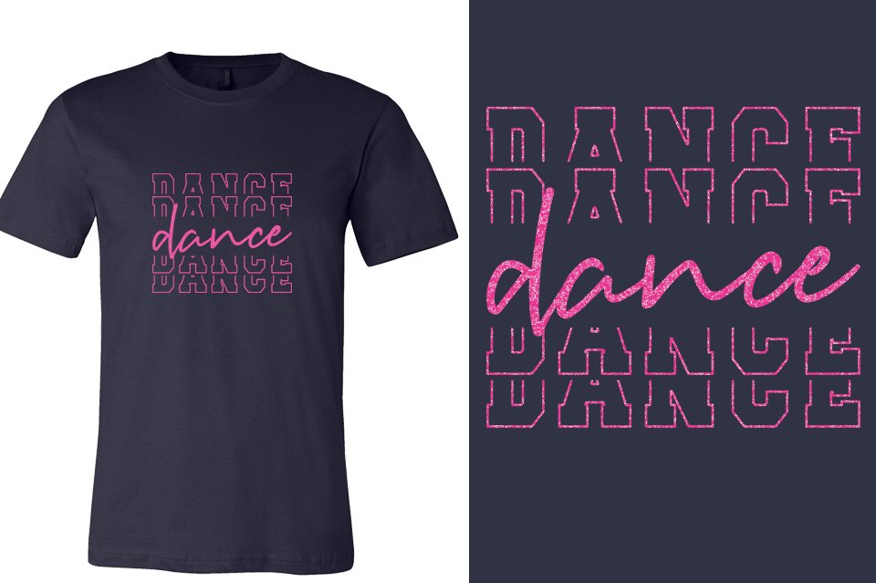 Dance Dance Dance Dance Glitter Unisex t-shirt